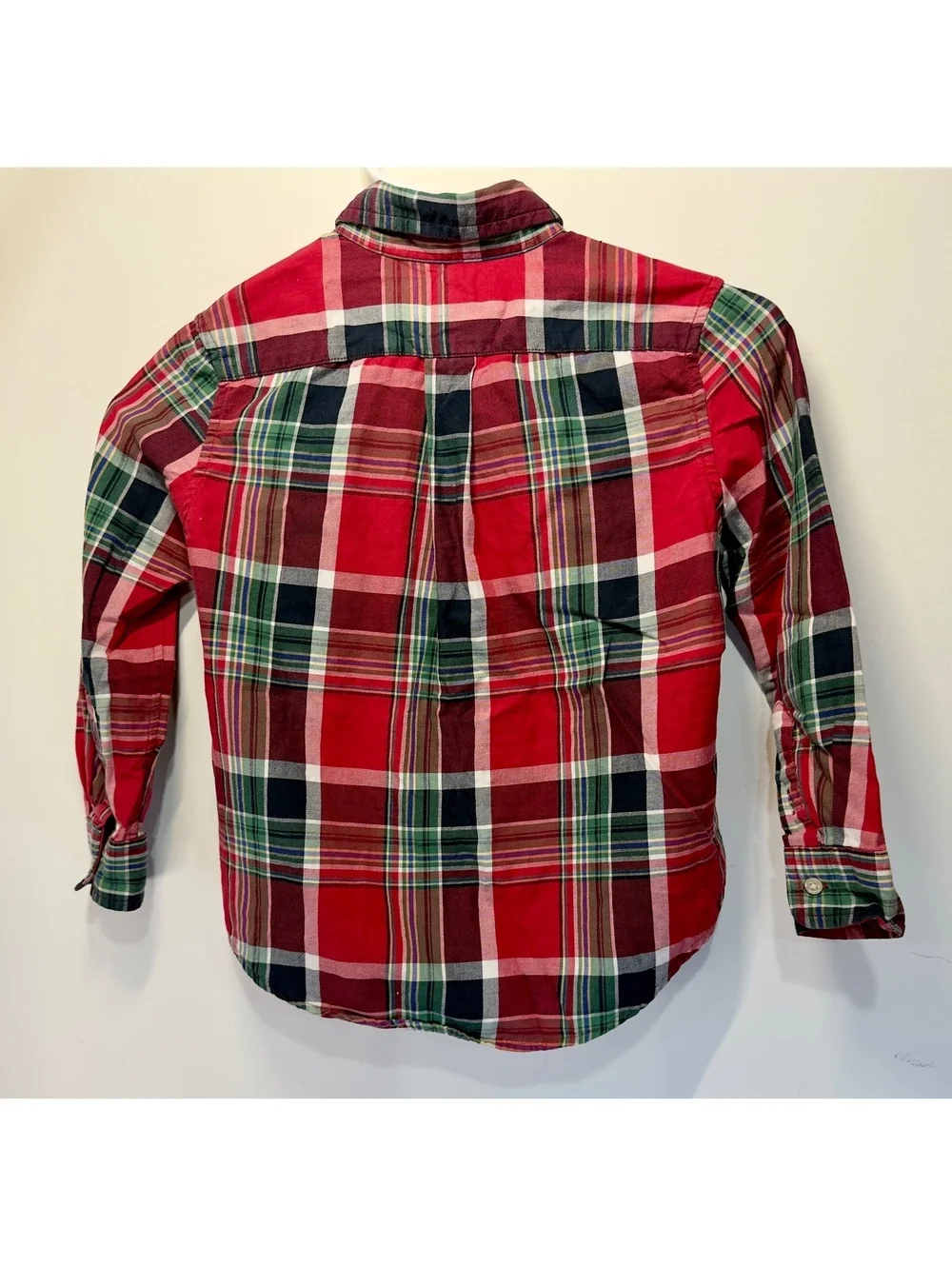 Boys Ralph Lauren size 5 red plaid button down shirt